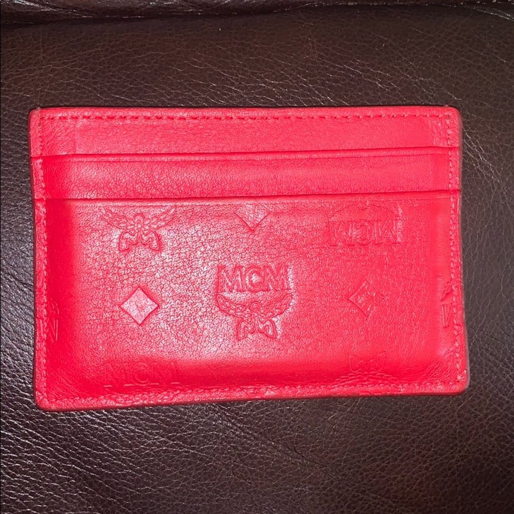 MCM leather logo cardholder